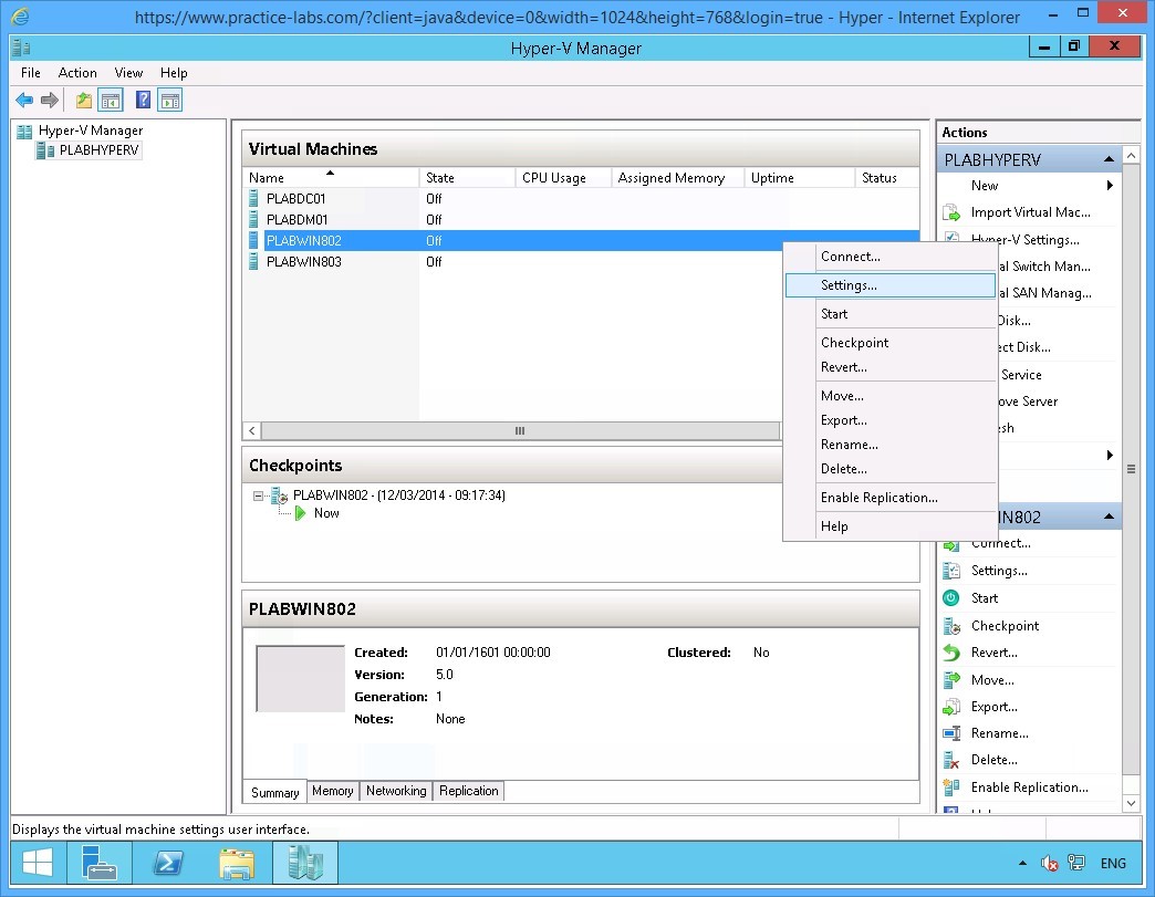 Figure 1.3 Screenshot of the device PLABHYPERV